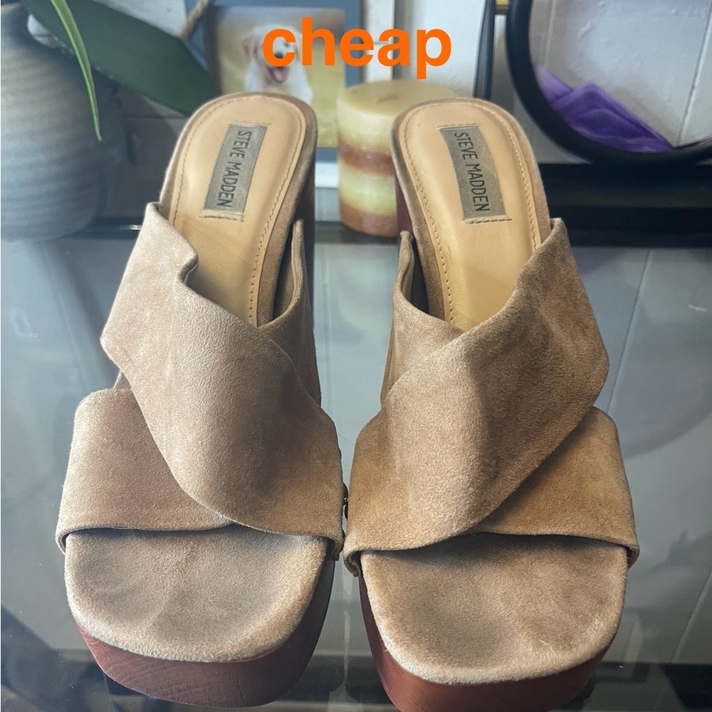 Steve Madden Women's Brown Suede Mules